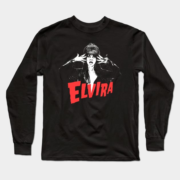 90s Elvira Mistress Of The Dark Long Sleeve T-Shirt by Titibumi